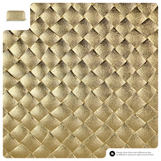 Italian Genuine Woven-Embossed Metallic Suede Wallet | Trento - Glamourous Grace