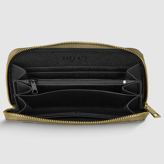 Italian Genuine Woven-Embossed Metallic Suede Wallet | Trento - Glamourous Grace