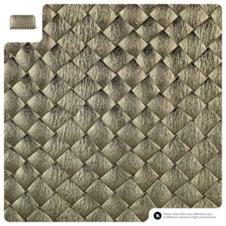 Italian Genuine Woven-Embossed Metallic Suede Wallet | Trento - Glamourous Grace