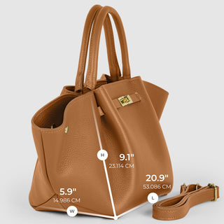 Italian Full-Grain Leather Tote Bag | Cosenza - Glamourous Grace