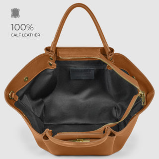 Italian Full-Grain Leather Tote Bag | Cosenza - Glamourous Grace