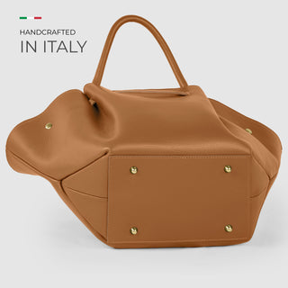 Italian Full-Grain Leather Tote Bag | Cosenza - Glamourous Grace
