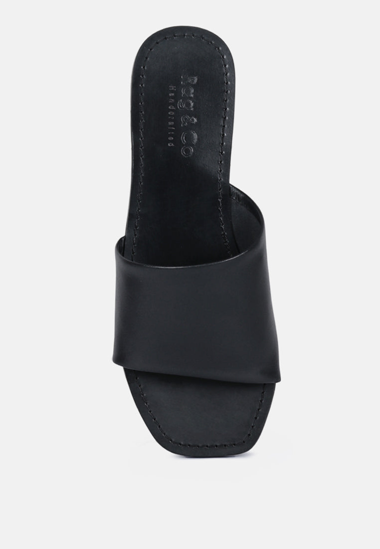 Tatami Leather Classic Slide Flats - Glamourous Grace