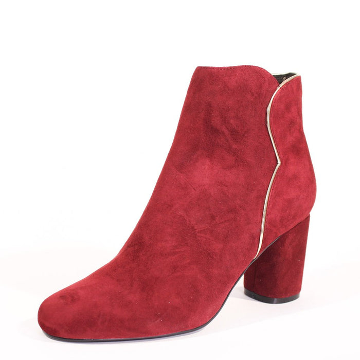 Tatiana Scallop Suede Booties - Glamourous Grace