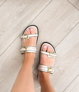 Tess Sandal in Cream - Glamourous Grace