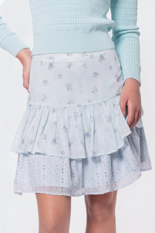 Tessa Skirt (Blue Flower)