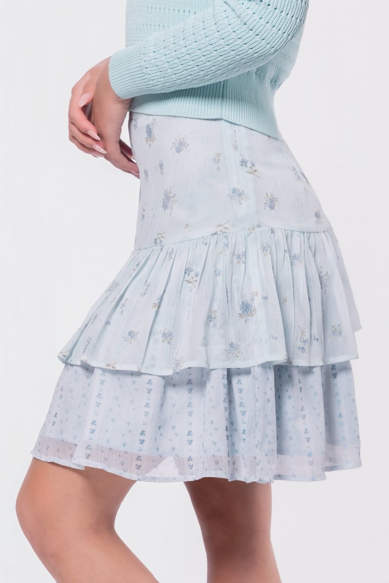Tessa Skirt (Blue Flower) - Glamourous Grace