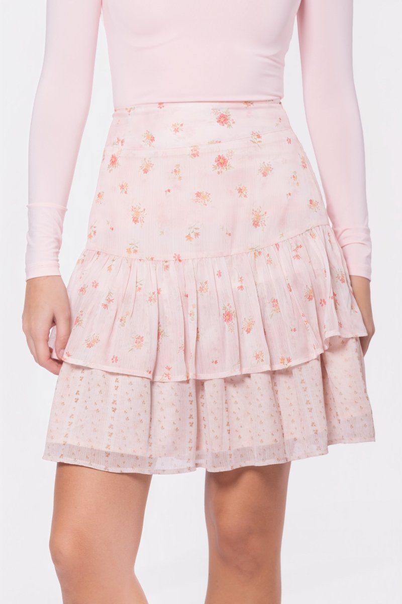 Tessa Skirt (Pink Flower) - Glamourous Grace