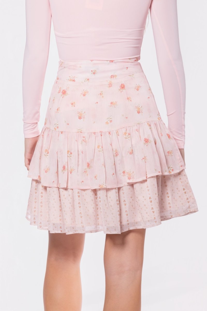 Tessa Skirt (Pink Flower) - Glamourous Grace