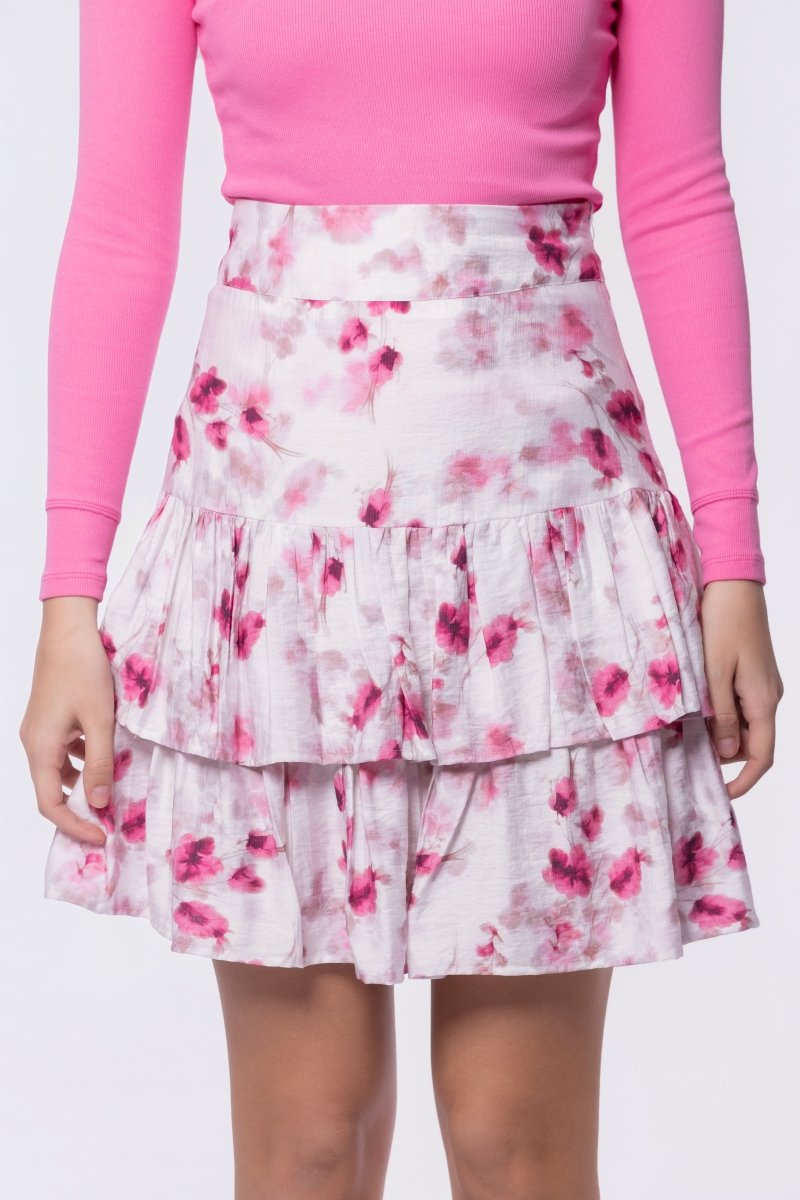 Tessa Skirt (Pink/White) - Glamourous Grace