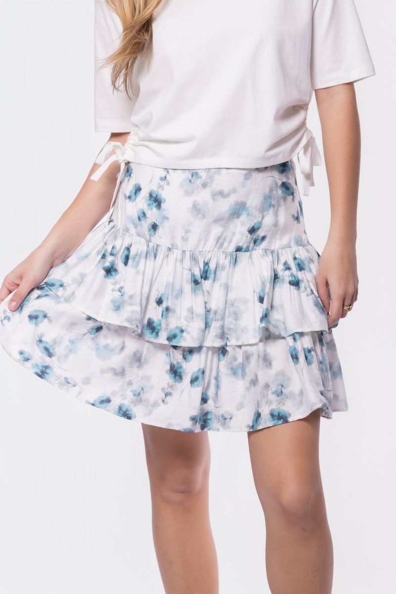 Tessa Skirt (Teal/White) - Glamourous Grace