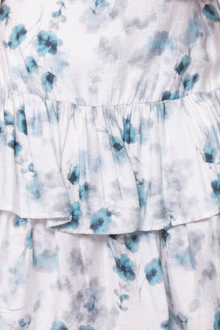 Tessa Skirt (Teal/White)