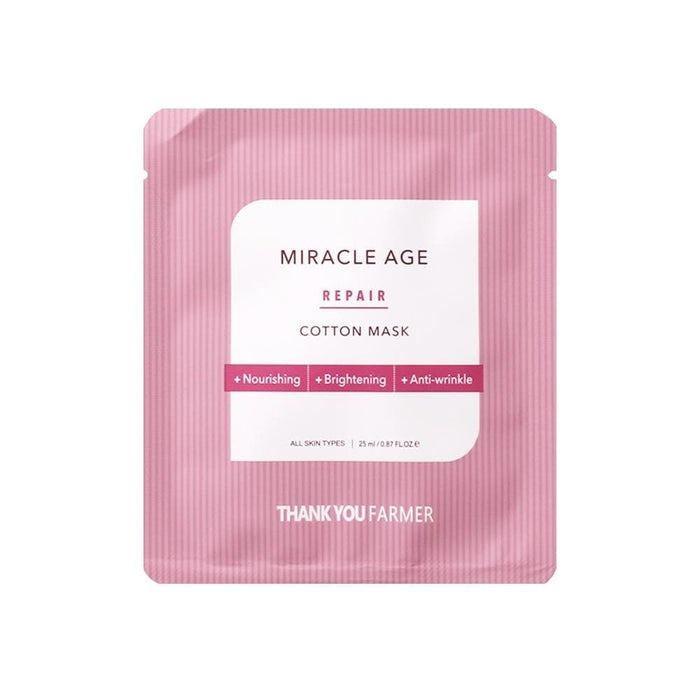[THANK YOU FARMER] Miracle Age Repair Cotton Mask 25ml X 1ea - Glamourous Grace