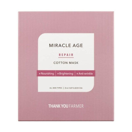 [THANK YOU FARMER] Miracle Age Repair Cotton Mask 25ml X 5ea - Glamourous Grace