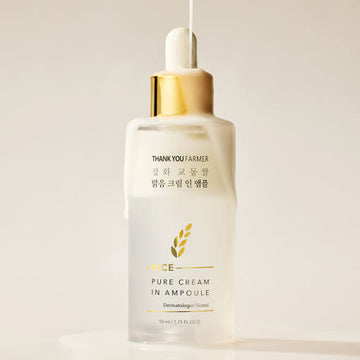 [THANK YOU FARMER] Rice Pure Cream In Ampoule 50ml - Glamourous Grace