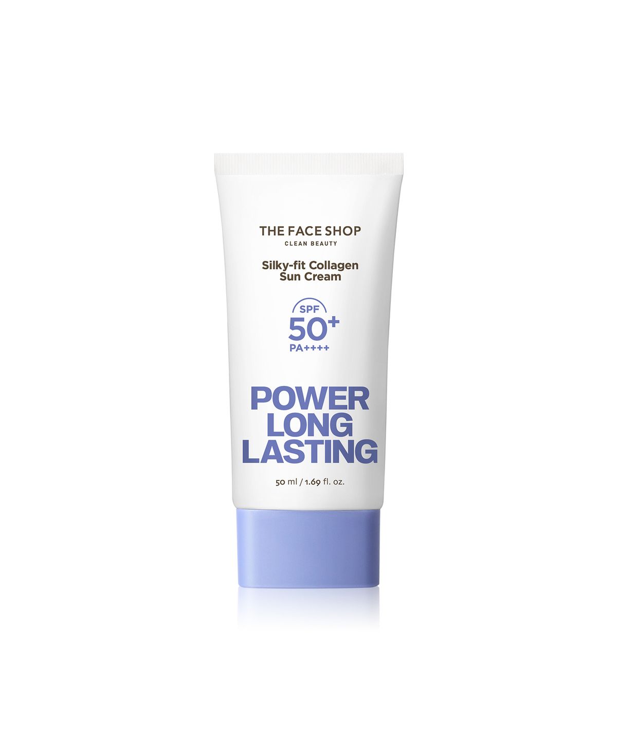 THE FACE SHOP Power Long Lasting Silky-fit Collagen Sun Cream SPF50+ PA++++ 50ml - Glamourous Grace