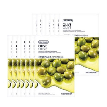 THE FACE SHOP REAL NATURE Face Mask #Olive (20g X 10ea) - Glamourous Grace