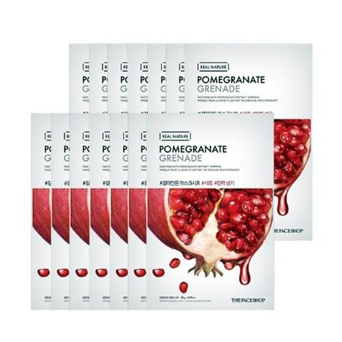 THE FACE SHOP REAL NATURE Face Mask #Pomegranate (20g X 10ea) - Glamourous Grace