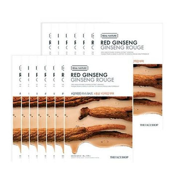 THE FACE SHOP REAL NATURE Face Mask #Red Ginseng (20g X 10ea) - Glamourous Grace