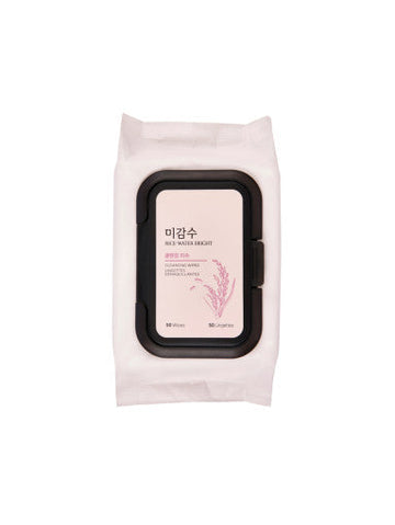 THE FACE SHOP Rice Water Bright Cleansing Wipes 50 Sheets - Glamourous Grace
