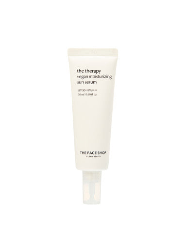 THE FACE SHOP The Therapy Vegan Moisturizing Sun Serum SPF50+ PA++++ 50ml - Glamourous Grace