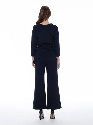 Thick Long Sleeve Shirt with Waist Tie