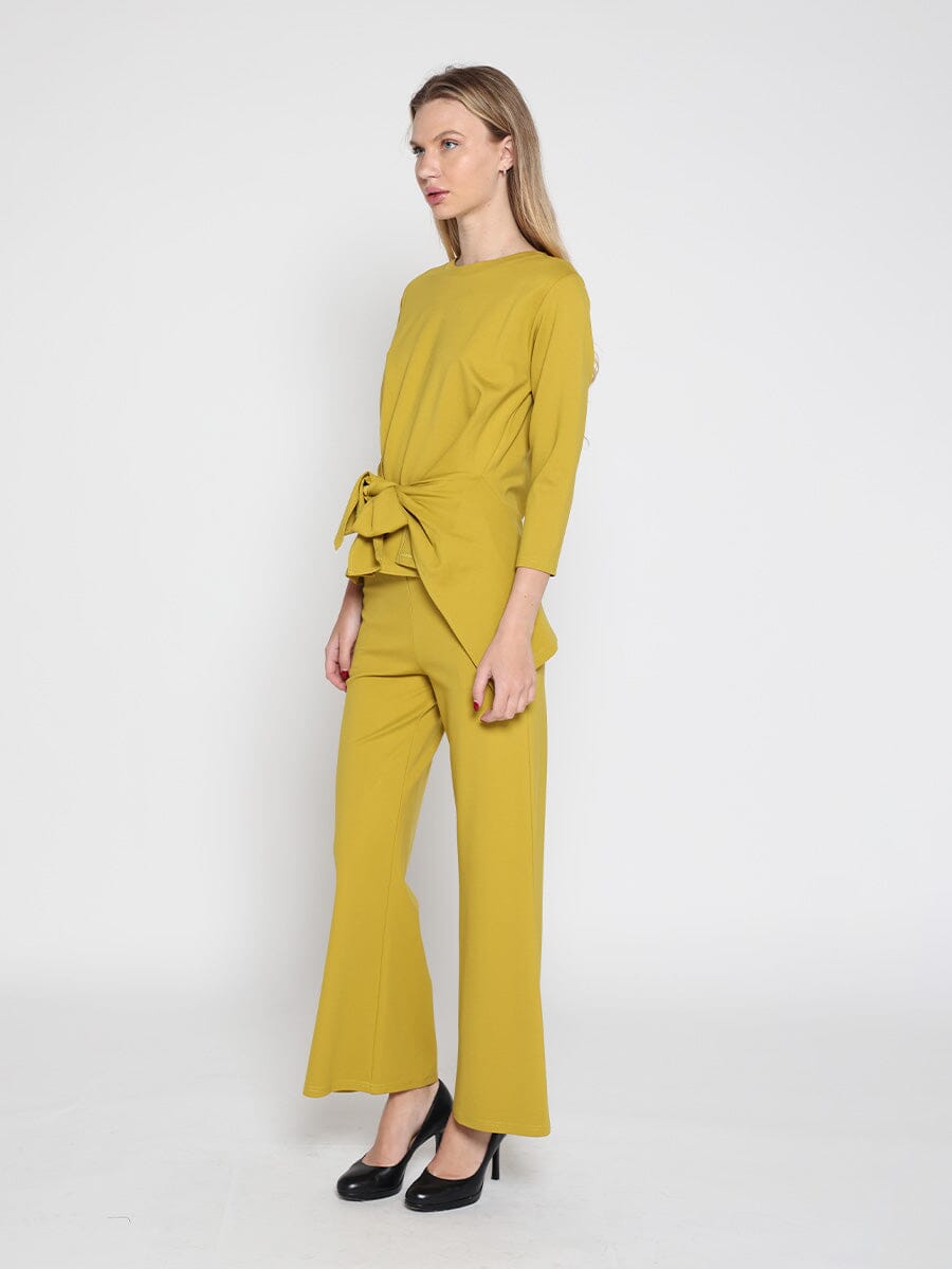 Thick Long Sleeve Shirt with Waist Tie - Glamourous Grace
