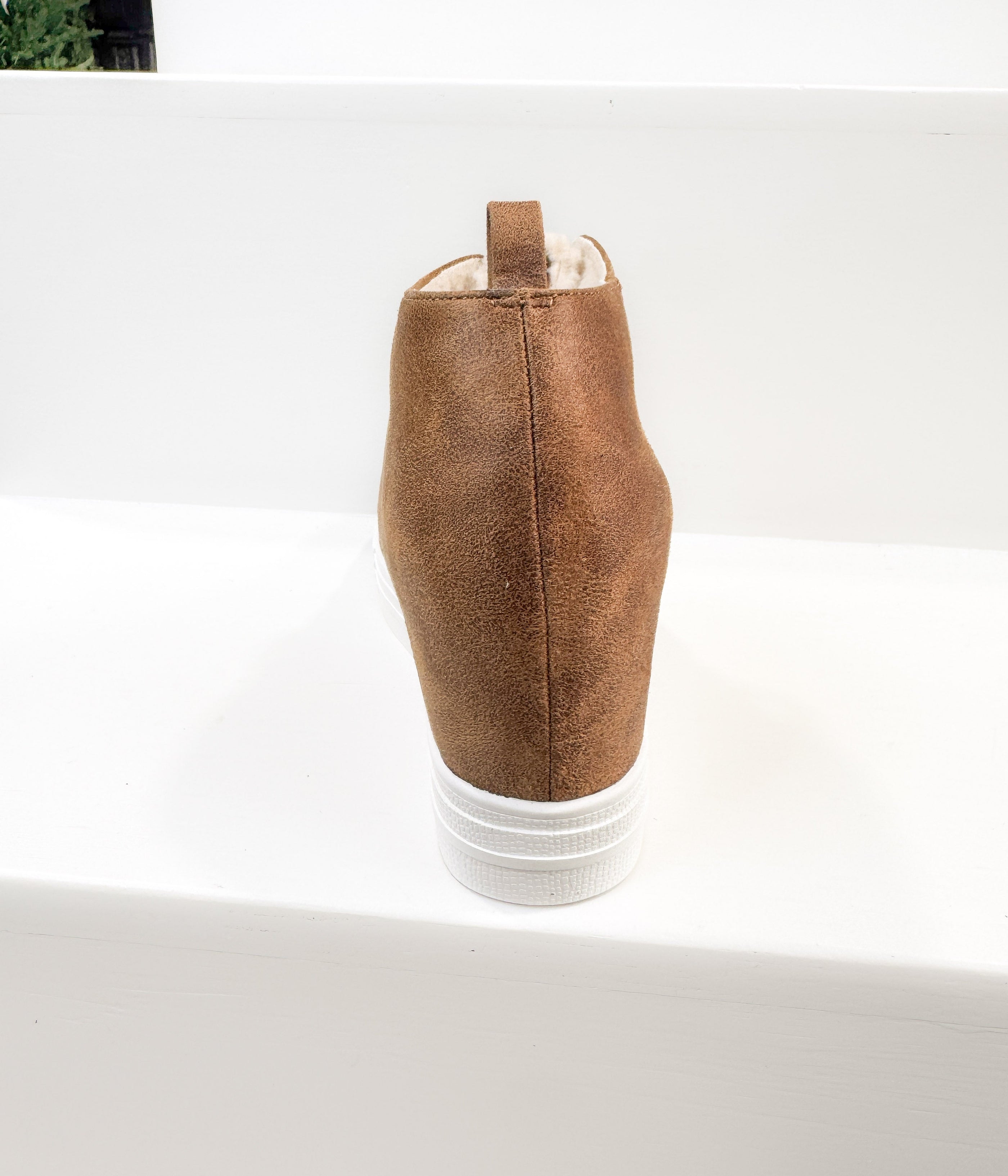 Tiburon Hidden Sneaker Wedge in Tan - Glamourous Grace