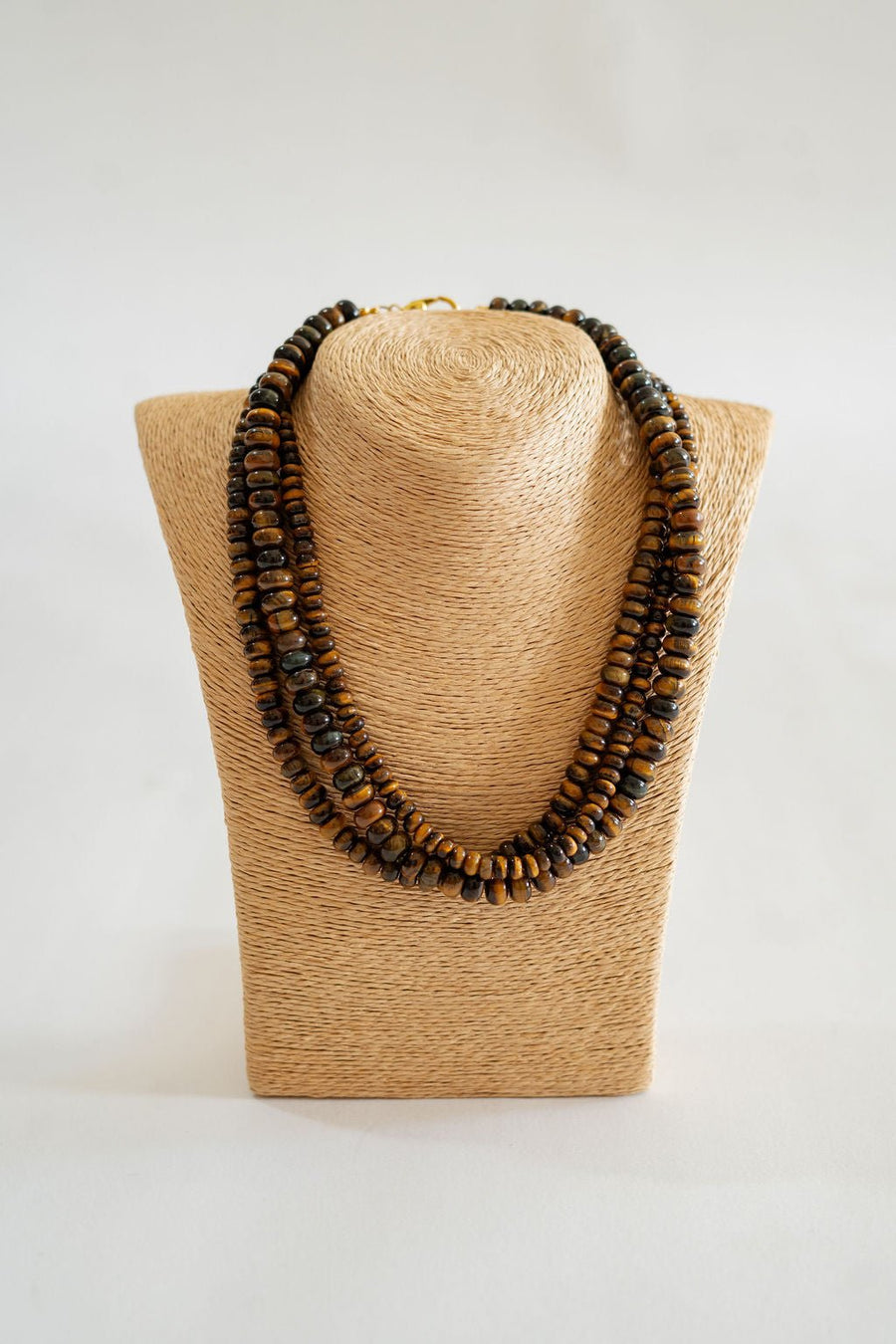 Tiger Eye Beaded Necklace - Glamourous Grace