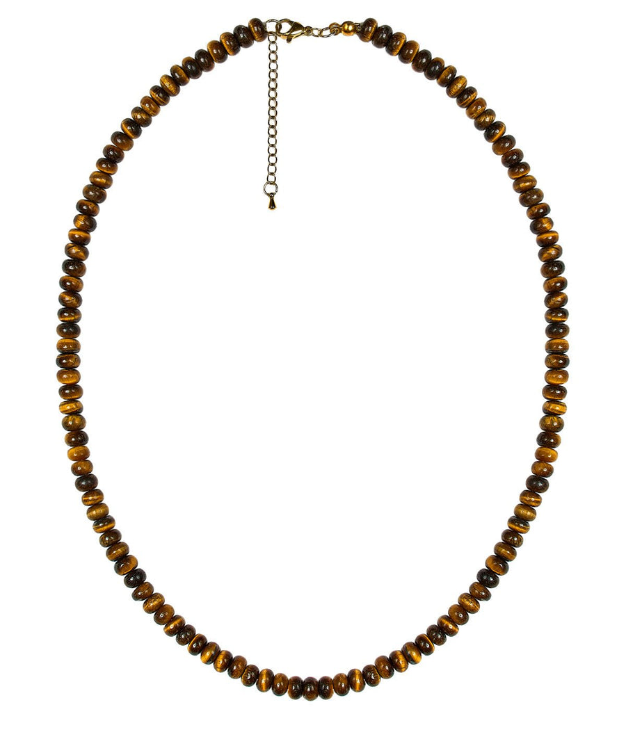 Tiger Eye Beaded Necklace - Glamourous Grace
