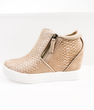 Timmibelle Wedge Sneaker in Blush - Glamourous Grace