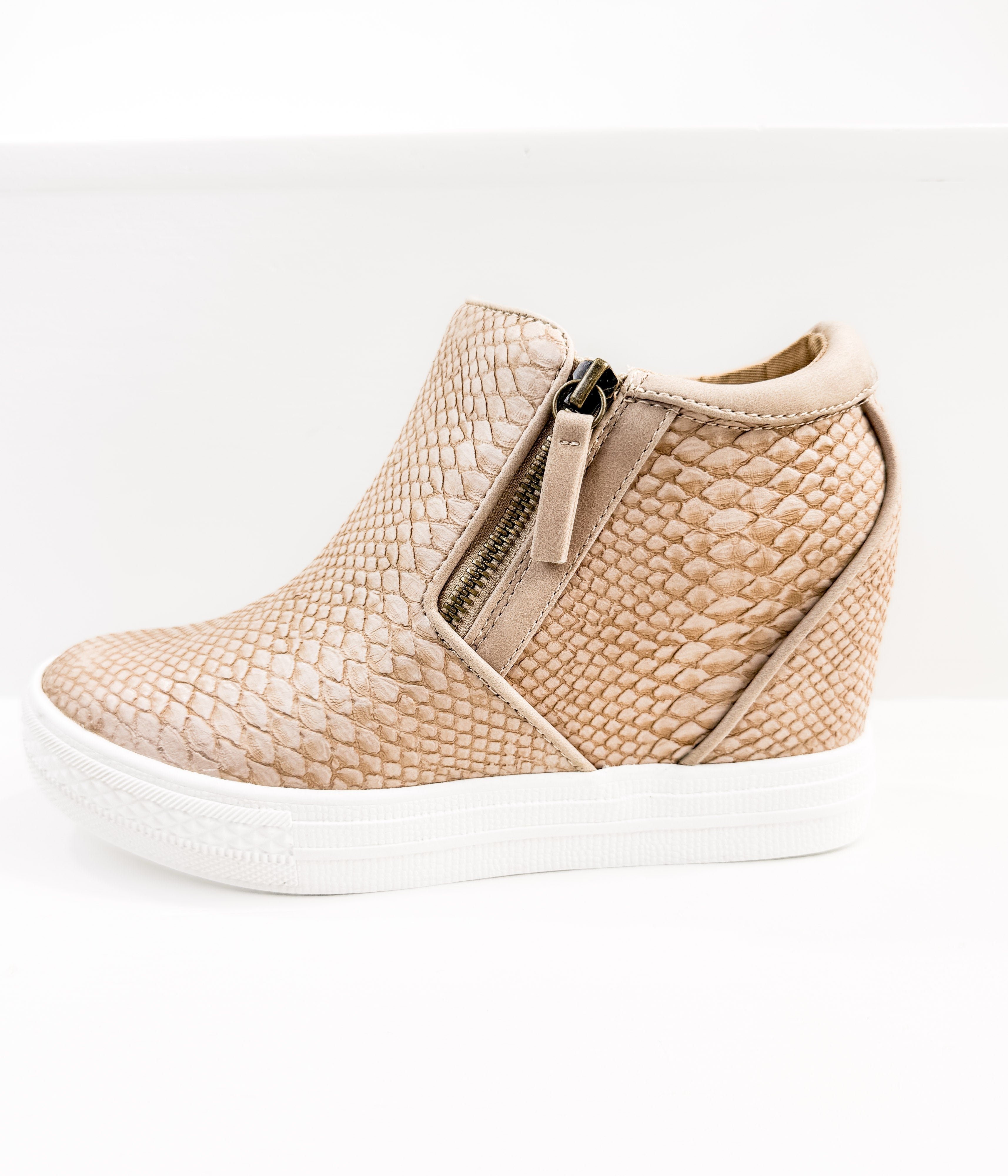 Timmibelle Wedge Sneaker in Blush - Glamourous Grace