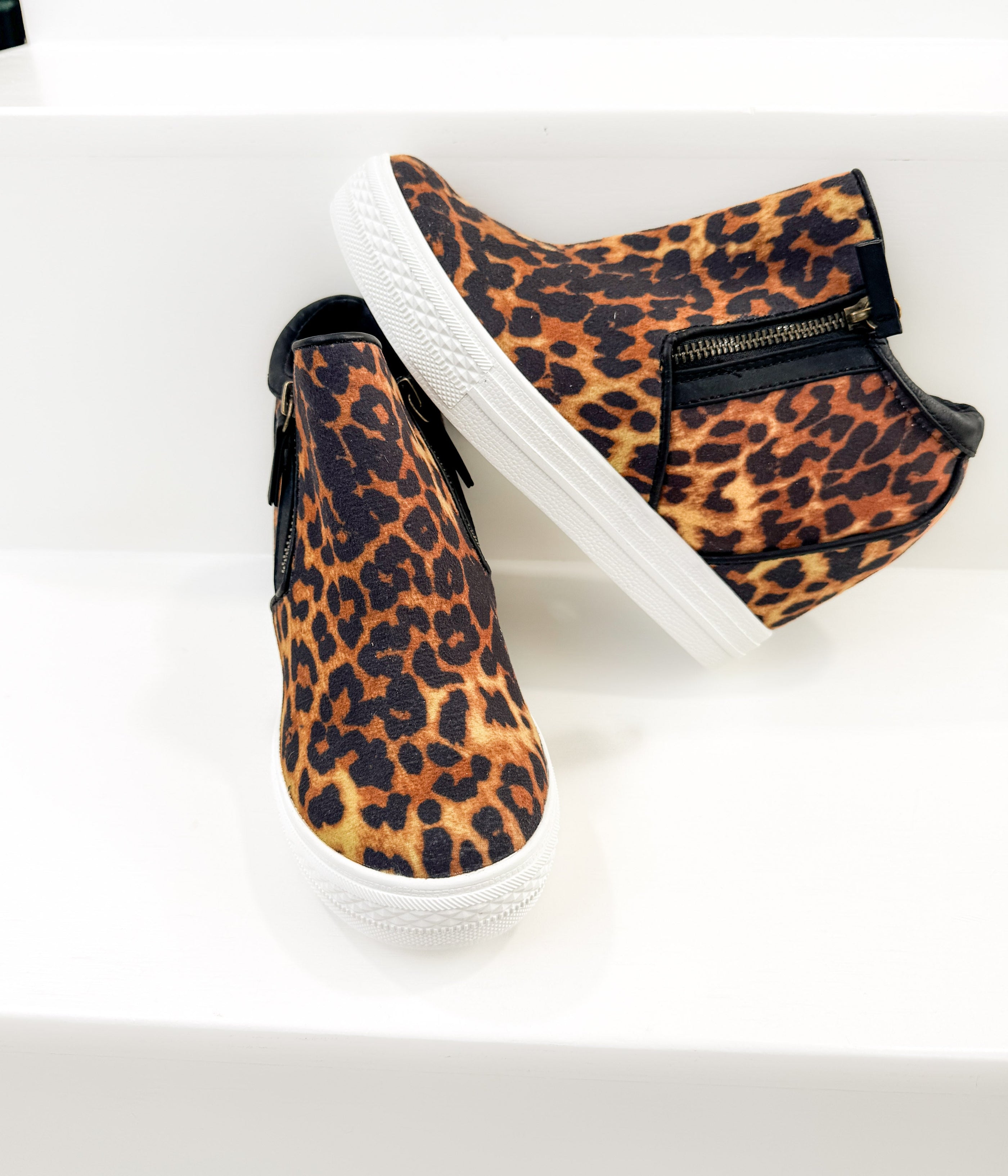 Timmibelle Hidden Sneaker Wedge in Leopard - Glamourous Grace