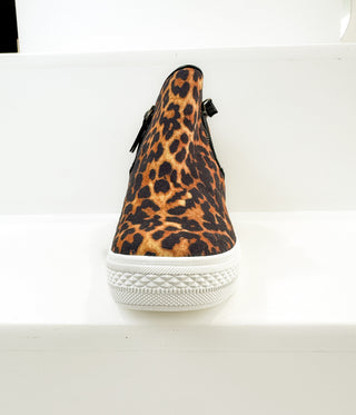 Timmibelle Hidden Sneaker Wedge in Leopard - Glamourous Grace