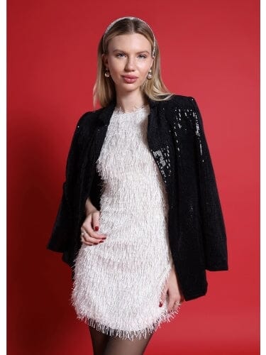 Tinsel Fringe Style mini dress