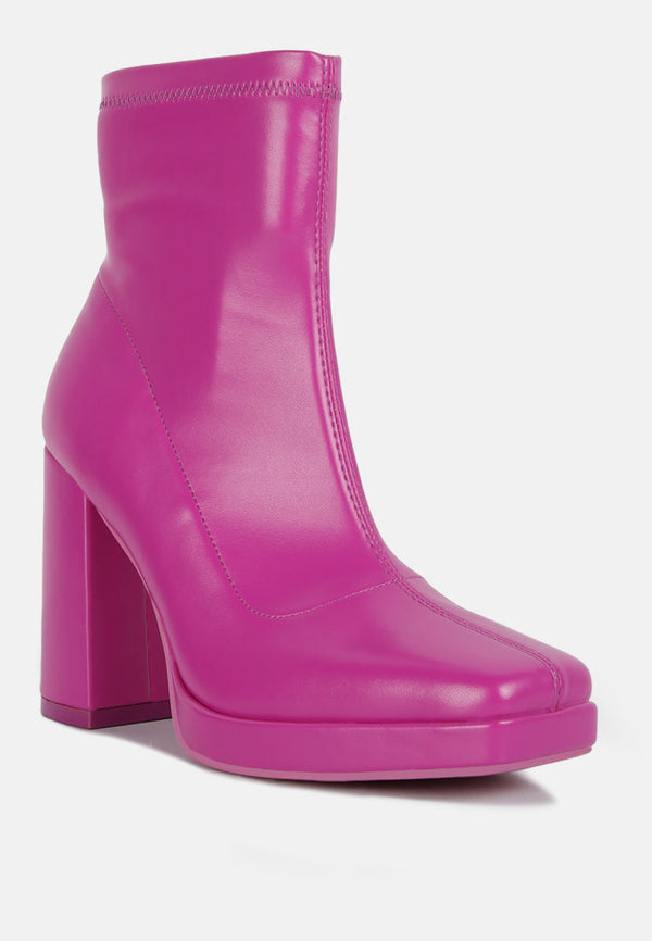 Tintin Square Toe Ankle Heeled Boots - Glamourous Grace