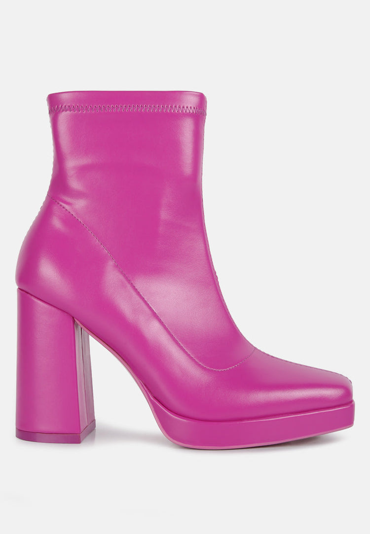 Tintin Square Toe Ankle Heeled Boots - Glamourous Grace