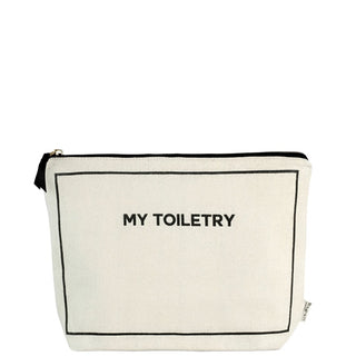 Toiletry Pouch with Coated Lining – Cream - Glamourous Grace