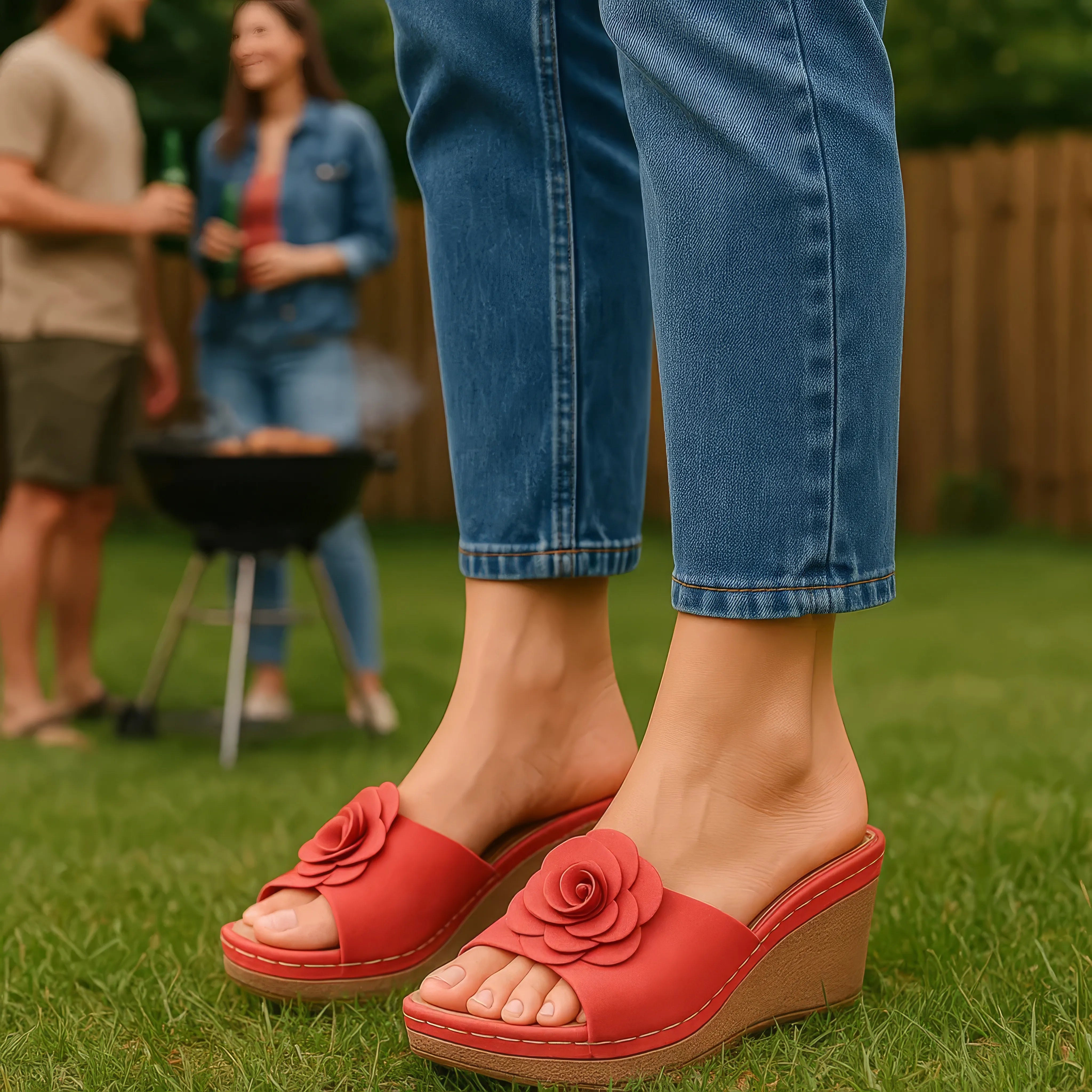 Women's Tokyo Gold Wedge Sandals - Glamourous Grace