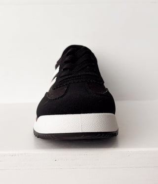 Tokyo Dual Stripe Sneakers in Black - Glamourous Grace