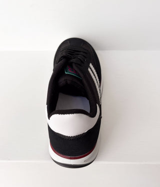 Tokyo Dual Stripe Sneakers in Black - Glamourous Grace