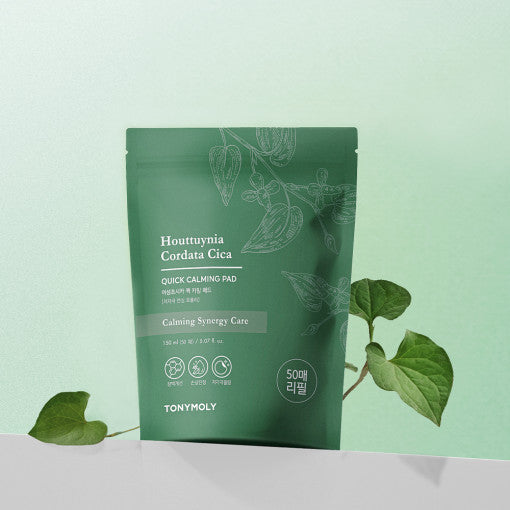 TONYMOLY Houttuynia Cordata Cica Quick Calming Pad (Refill Pack) 150ml (50ea) - Glamourous Grace
