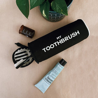 Toothbrush Travel Case – Black - Glamourous Grace