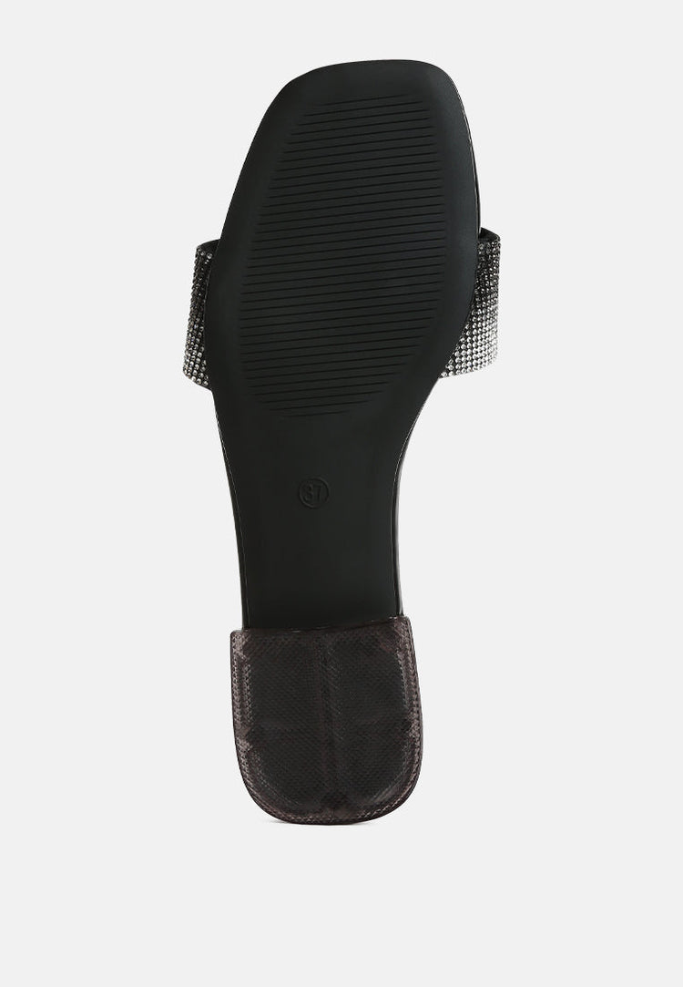 Top Flirt Rhinestone Slip On Sandals