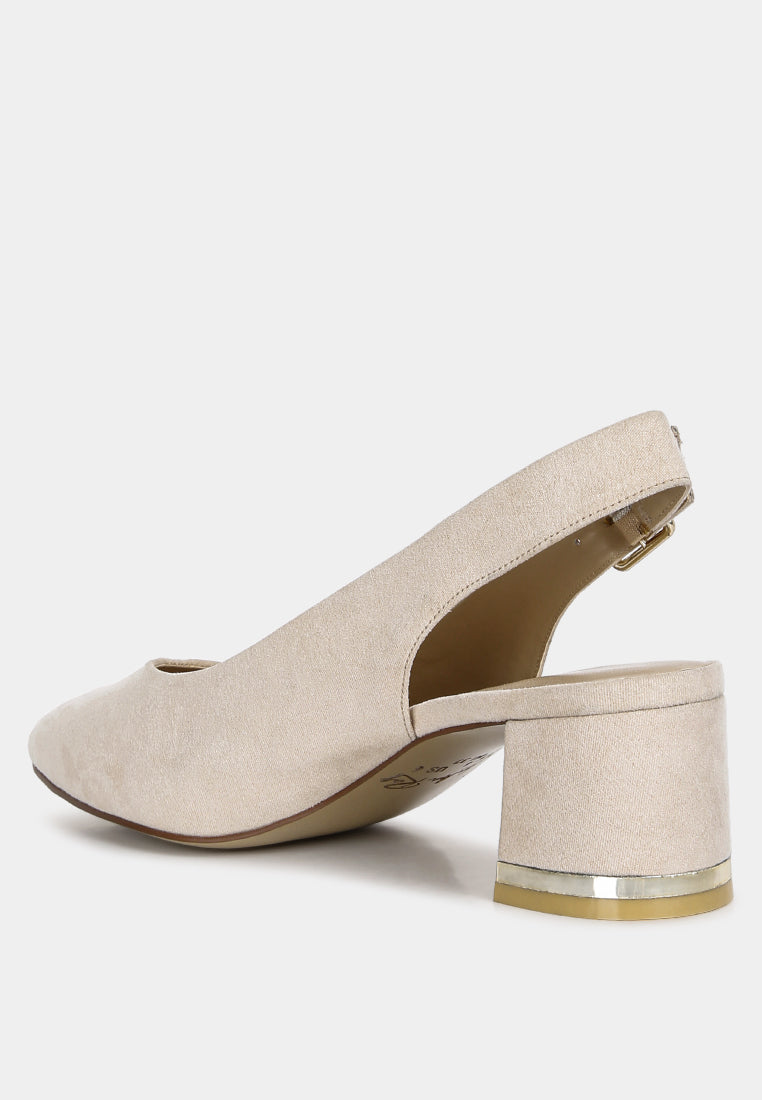 Top Job Micro Suede Slingback Sandals - Glamourous Grace