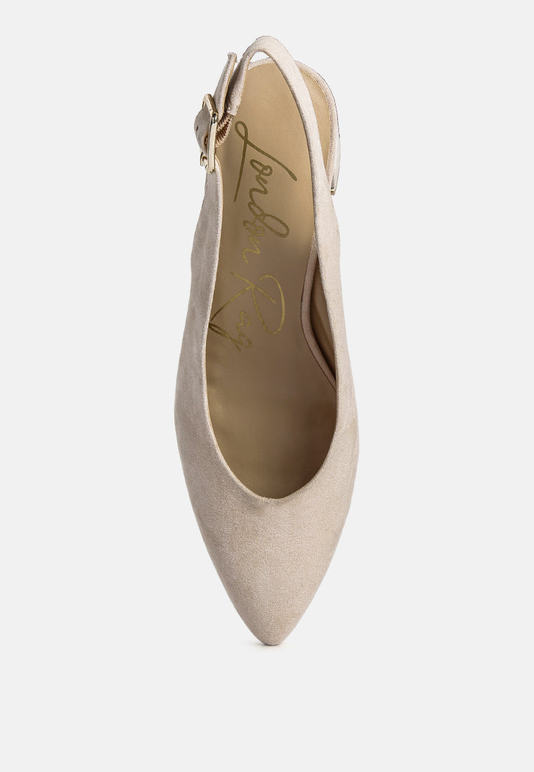 Top Job Micro Suede Slingback Sandals - Glamourous Grace