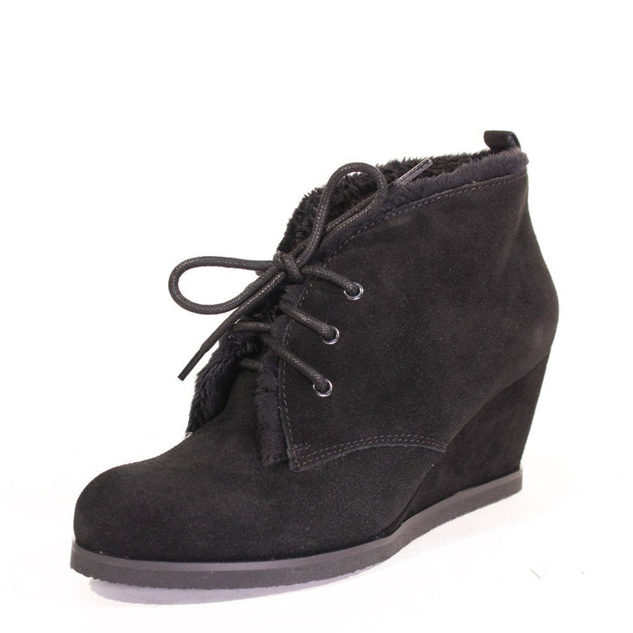 Toronto Suede Wedged Booties - Glamourous Grace