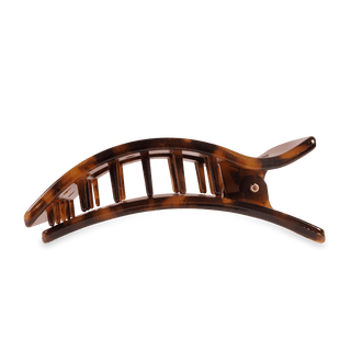 Tortoise Large Flat Rectangle Hair Clip - Glamourous Grace