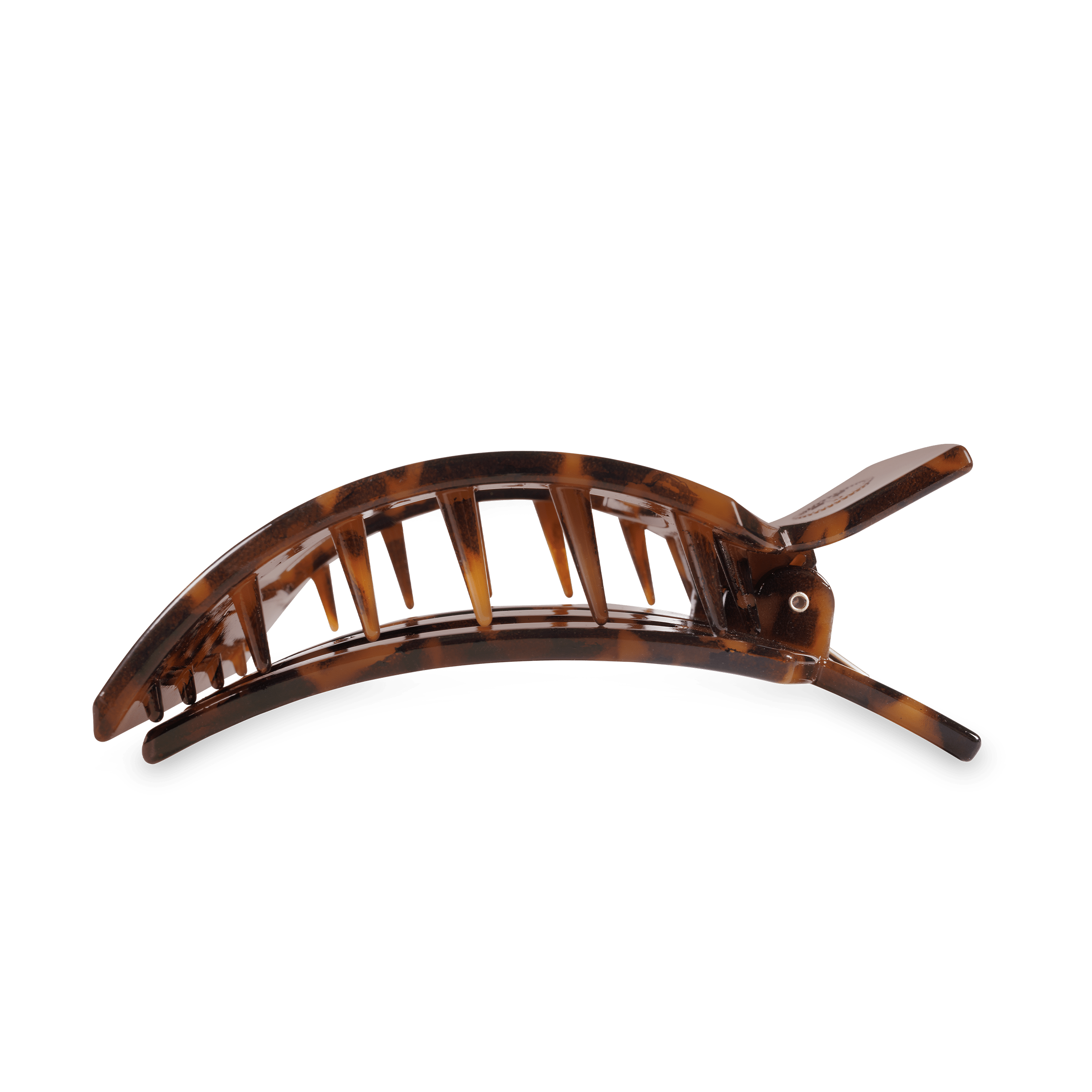 Tortoise Large Flat Square Hair Clip - Glamourous Grace