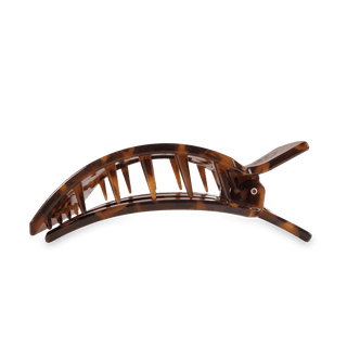 Tortoise Large Flat Square Hair Clip - Glamourous Grace